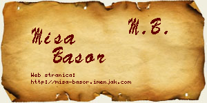 Miša Basor vizit kartica